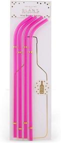 img 2 attached to Creative Brands Slant Collections - Hot Pink Glitter Acrylic Wine Bottle Straws, 4-Count, 15-Inch