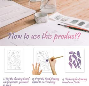 img 1 attached to 🎨 20-Pack Plastic Stencils for Painting, Versatile Journaling Stencils with Numbers, Letters, Flowers, Butterflies, and Angels, Ideal for Crafts and Journal Painting, 6.3 x 9.7 Inches Size