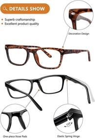 img 1 attached to 👓 CCVOO 5 Pack Blue Light Blocking Reading Glasses - Anti Glare/UV Ray/Eyestrain Fashion Lightweight Eyeglasses for Women/Men