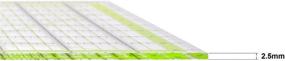 img 1 attached to 📏 Skyhawk Acrylic Quilting Rulers Combo Pack - Rectangular 24-inch x 6.5-inch and Square 9.5-inch x 9.5-inch with Double-Colored Grid Lines and 14 Non-Slip Rings