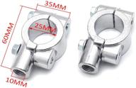 🏍️ httmt mt-jingzuo-002-25-cd chrome 1 inch 25mm motorcycle handlebar 10mm mirror mount holder clamp adapter for better seo logo