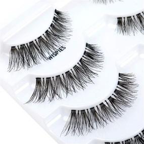 img 1 attached to 👁️ Enhance your Eyes with Newcally Lashes: Natural Wispy Cat Eye False Eyelashes for Soft, Light Volume - Grab your Multipack Now!