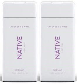 img 1 attached to 2-Pack of Native Lavender & Rose Body Wash - 11.5oz (340ml) each