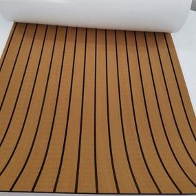 img 4 attached to 🛥️ Eva Synthetic Teak Deck Mat for Boat - Yuanjiasheng, UV Resistant, 94.5"x35.4