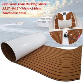 img 3 attached to 🛥️ Eva Synthetic Teak Deck Mat for Boat - Yuanjiasheng, UV Resistant, 94.5"x35.4