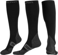 🏃 ultimate odor-free performance: men's and women's quick-dry compression running socks with graduated stocking logo