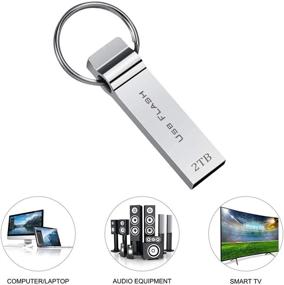 img 3 attached to 💾 Kaulrey 2TB USB Flash Drive - High Speed Thumb Drive with Waterproof Metal Casing - Large Data Storage Memory Stick - 2000GB USB Stick for Computer/Laptop - Includes Keyring (Silver)