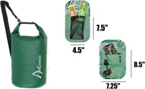 img 2 attached to 🌊 Artemis - 15L Waterproof Dry Bag with Internal Pockets and Key Clip, Ideal for Kayaking, Paddle Boarding, Rafting, Tubing, Boating, Beach, Hiking, Hunting, Fishing