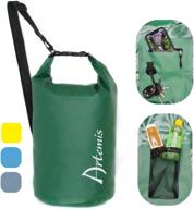 🌊 artemis - 15l waterproof dry bag with internal pockets and key clip, ideal for kayaking, paddle boarding, rafting, tubing, boating, beach, hiking, hunting, fishing логотип