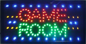 img 4 attached to 🎮 CHENXI LED Neon Game Room Sign Entertainment LED Store Display Light Animated 19 X 10 Inch Indoor Using (48 X 25 CM, game room)