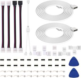 img 4 attached to iCreating 5050 4Pin LED Strip Connector Kit with RGB Splitter Cable, Extension Cable, Jumper and Connectors