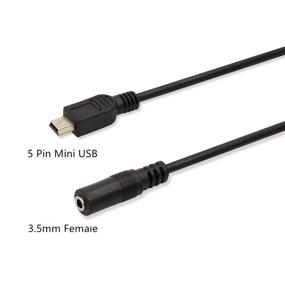 img 3 attached to 🎤 Onvian 3.5mm Female to 5 Pin Mini USB Male Microphone Adapter Cable: Superior Sound Connectivity for Your Devices