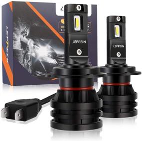 img 4 attached to 🔦 H7 LED Headlight Bulbs leppein S Series: High Beam/Low Beam/Fog Light, 12xCREE Chips, 6500K 6000LM, Cool White Halogen Replacement-1 Pair