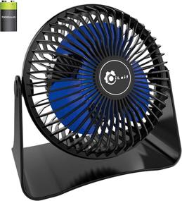 img 4 attached to 💨 iLaif USB Desk Fan with 3 Speeds, Strong Airflow & 360° Rotation - Portable & Quiet for Bedroom, Office, Home