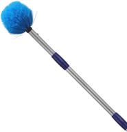 🕸️ cobweb duster with 6ft stainless steel pole: effortlessly remove web clusters from walls, beams, shelves, light fixtures, and window screens with medium-stiff bristles logo