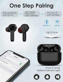 img 4 attached to 🎧 XLeader SoundAngel Pro - Беспроводные наушники Bluetooth с сенсорным управлением, глубоким басом, истинно беспроводными наушниками, встроенным микрофоном и компактным зарядным кейсом, быстрая зарядка через USB-C, защита от воды IPX8, для iPhone, Android, спорта и работы.