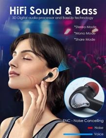 img 1 attached to 🎧 XLeader SoundAngel Pro - Беспроводные наушники Bluetooth с сенсорным управлением, глубоким басом, истинно беспроводными наушниками, встроенным микрофоном и компактным зарядным кейсом, быстрая зарядка через USB-C, защита от воды IPX8, для iPhone, Android, спорта и работы.