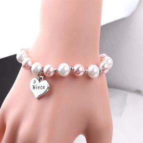 img 3 attached to 💕 Forever Connected: RUNXINTD Aunt Bracelet - A Heartwarming Gift for Aunt and Niece