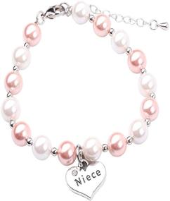 img 4 attached to 💕 Forever Connected: RUNXINTD Aunt Bracelet - A Heartwarming Gift for Aunt and Niece