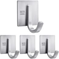 🛁 dgyb bath towel adhesive hooks: sleek & sturdy stainless steel holder for bathroom and more - 4 pack (j-satin nickel) logo