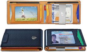 img 3 attached to Kemisant Pocket Pull Tab Access: Streamlined Men's Wallet with Convenient Card Cases & Money Organizers