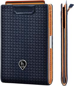 img 4 attached to Kemisant Pocket Pull Tab Access: Streamlined Men's Wallet with Convenient Card Cases & Money Organizers