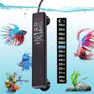 🐠 energy efficient submersible thermostat + thermometer sticker - vibirit betta fish tank heater 25w, smart small aquarium heater логотип