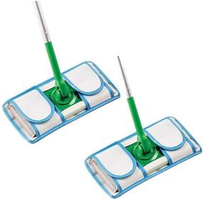 img 4 attached to 🧹 Premium Reusable Microfiber Mop Pads for Swiffer Sweeper - 2 Pack | Machine Washable, Durable & Compatible