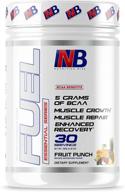 nutritionbizz bcaa powder - 5g bcaas amino acids for muscle recovery, building & endurance - post workout drink, 30 servings (fruit punch) logo