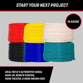 img 3 attached to 🔌 600 Feet Total, 16-Gauge Low Voltage Primary Wire 6 Roll Color Pack – Copper Clad Aluminum Cable for Car Stereo Amplifier, Remote Trailer Harness Wiring – Ideal for 12 Volt Applications. Also available in sets of 4 or 10 Colors.