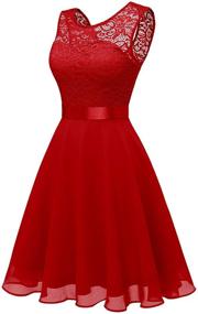 img 3 attached to BeryLove Womens Floral Bridesmaid BLP7005RedM Women's Clothing for Dresses