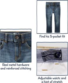 img 1 attached to Little Skinny Jeans Indigo Bright Boys' Clothing : Jeans