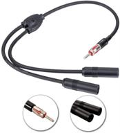 🚗 улучшите свой автомобильный радиоопыт с hermia car stereo am & fm антенны connector: smb splitter y адаптерный кабель, 1 мужской до 2 женских разъема для автомобильной антенны антенны. логотип