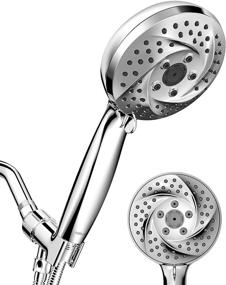 img 4 attached to 🚿 Atthomie 6 Settings High Pressure Detachable Shower Head with Handheld - Unique-Stylish Appearance, Latest Detail-Oriented Design, Adjustable Bracket and Extra Long Hose