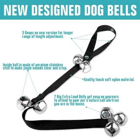 img 4 attached to 🔔 Doyoo 2-Pack Dog Doorbells: Premium Quality Training Bells for Effective Puppy Potty Training - Adjustable, Loud, 1.4" DoorBells