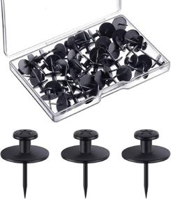 img 4 attached to 🖼️ Black Double-Headed Picture Hangers: Small Head Hanging Nails for Home and Office Picture Decorations (50 Pieces)
