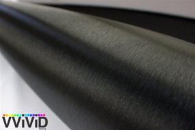 img 2 attached to 🔳 VViViD Black Brushed Steel 5ft x 1ft Vinyl Wrap Roll: Air Release Technology for Flawless Installation
