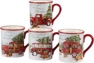 🎄 christmas mulicolored certified international 22783set4: the perfect festive tableware set логотип