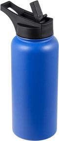 img 1 attached to 🔴 W&R Red Straw Lid for Hydro Flask Wide Mouth Sport Water Bottle 12-64oz - Includes 2 Straws and 2 Straw Brushes - BPA Free - Perfect Replacement Flask Lids Accessories - Flip Top Design