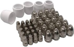 img 1 attached to 🔧 Eyourlife 45pcs Plasma Electrode Tip Nozzle Kit: High-Quality Consumables for P-80 Cutter Torch, 1.5 100Amp Capacity