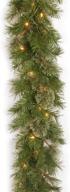9ft national tree company pre-lit artificial christmas 🎄 garland, green atlanta spruce, white lights, plug-in - christmas collection logo