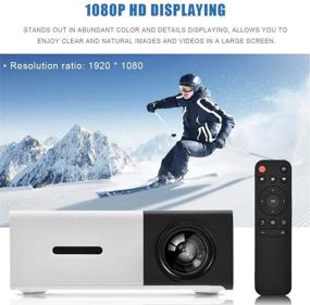 img 3 attached to 🎥 Vbestlife Mini Projector: Portable 1080P 600lm Home Cinema Theater Movie Support, HDMI Input for Laptop PC Smartphone - Black & White"