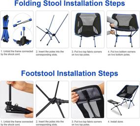 img 2 attached to MOSEIKO Ultralight Portable Retractable Footrest Outdoor Recreation