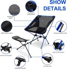 img 3 attached to MOSEIKO Ultralight Portable Retractable Footrest Outdoor Recreation