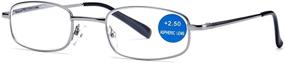 img 1 attached to 👓 Viscare Metal Full Rim Reading Glasses: 3-Pair Bundle with Spring Hinges for Enhanced Comfort and Durability