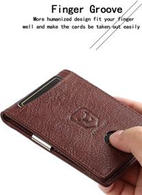 img 3 attached to 🔒 Genuine Leather Minimalist Wallets with RFID Blocking Technology