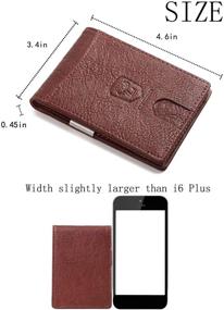 img 2 attached to 🔒 Genuine Leather Minimalist Wallets with RFID Blocking Technology