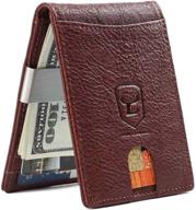 🔒 genuine leather minimalist wallets with rfid blocking technology logo