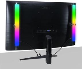 img 2 attached to YQL LED RGB Smart Light Bars with Alexa/Google Assistant - Music Sync TV Backlights, Desk and Ambient Color Changing Lighting WiFi for PC Gaming Room Decor