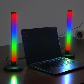 img 3 attached to YQL LED RGB Smart Light Bars with Alexa/Google Assistant - Music Sync TV Backlights, Desk and Ambient Color Changing Lighting WiFi for PC Gaming Room Decor